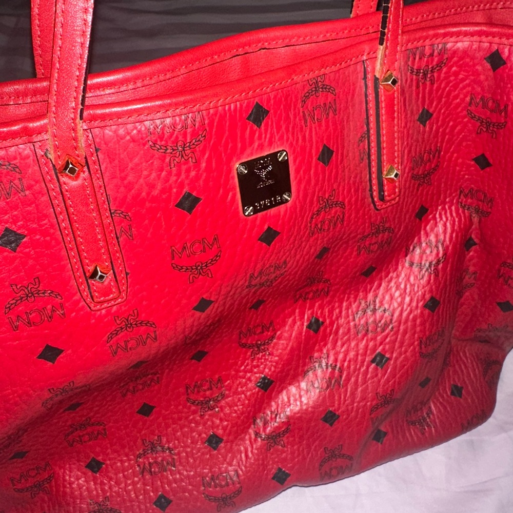 RED MCM BAG - Picture 2 of 9